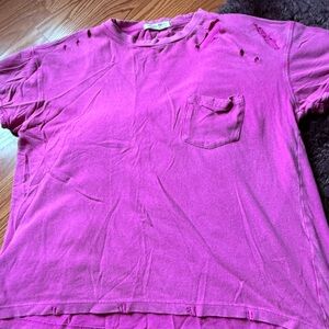 Free People distressed boxy tee